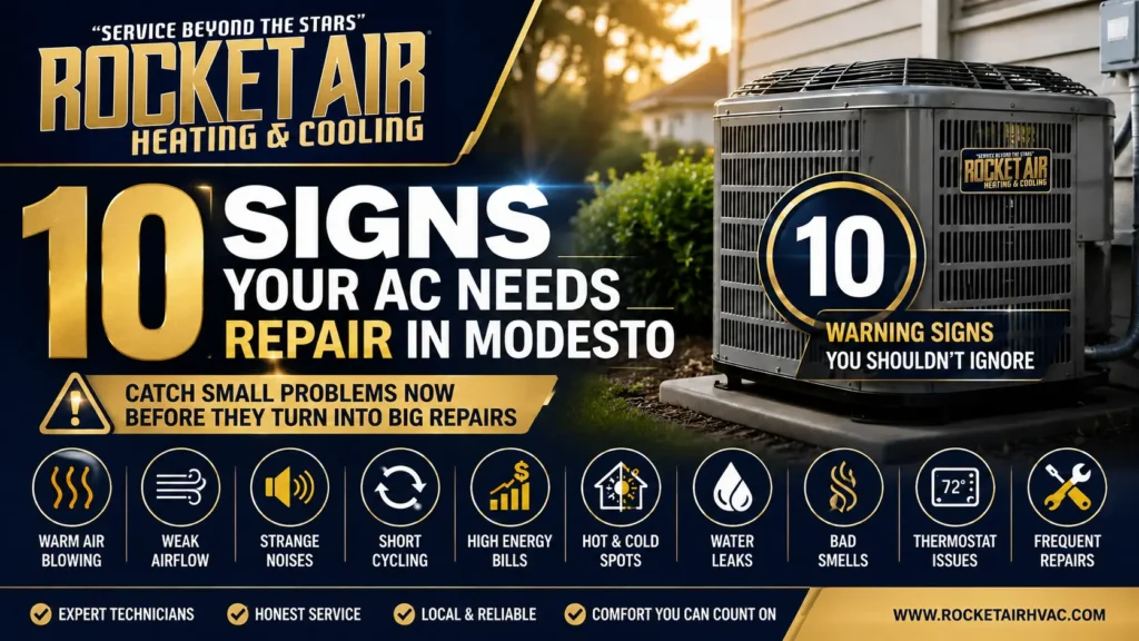 10 most important warning signs that your AC may need professional cooling repair