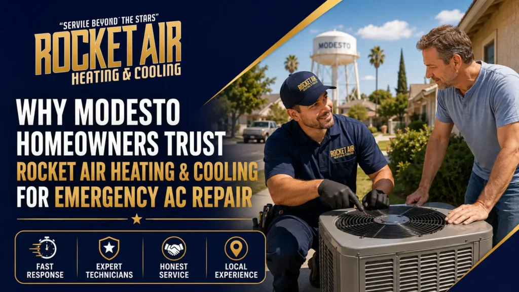 Why Modesto Homeowners Trust Rocket Air Heating & Cooling for Emergency AC Repair