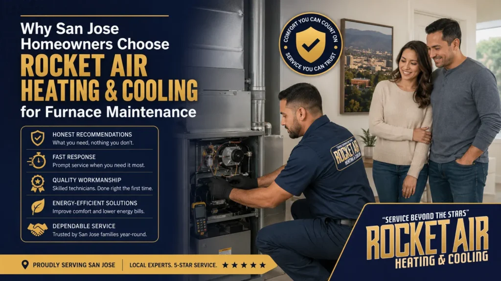 Why San Jose Homeowners Choose Rocket Air Heating & Cooling for Furnace Maintenance