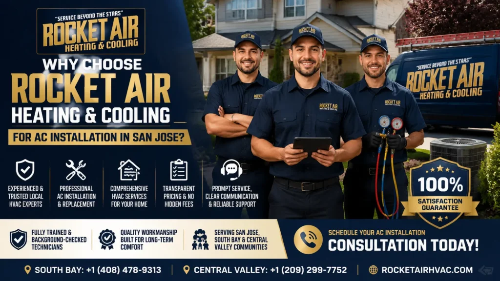 Why Choose Rocket Air Heating & Cooling for AC Installation in San Jose